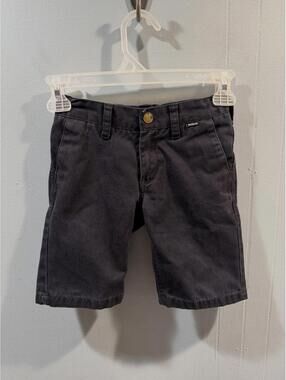 Girls Black Hurley Shorts, Size 6 Casual Fit Fun Style